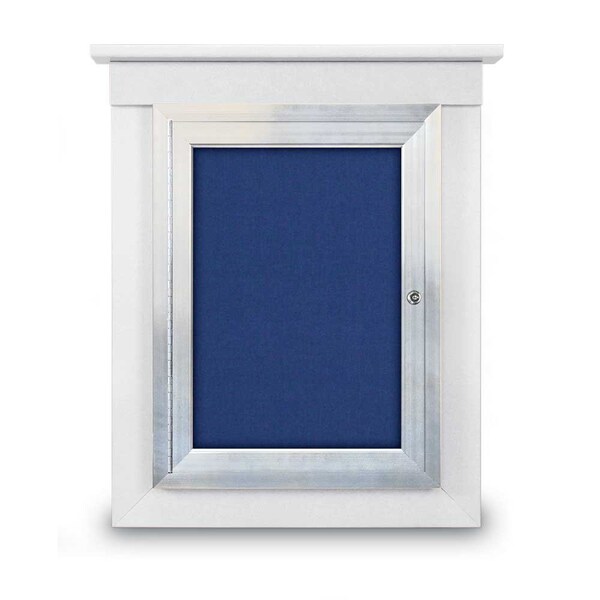 Sliding Glass Enclosed Letterboard, 72"x3, UV9007ACS-SATIN-GREY